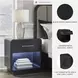 Rowanbeck Black One Drawer Nightstand
