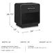 Rowanbeck Black One Drawer Nightstand