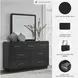 Rowanbeck Black Dresser and Mirror