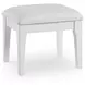 Chalanna White Upholstered Vanity Stool with Storage