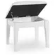 Chalanna White Upholstered Vanity Stool with Storage
