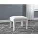 Chalanna White Upholstered Vanity Stool with Storage