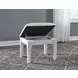 Chalanna White Upholstered Vanity Stool with Storage