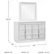 Chalanna White Lacquer Dresser and Mirror