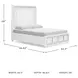 Chalanna White Lacquer Queen Upholstered Panel Storage Bed
