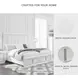 Chalanna White Lacquer California King Upholstered Panel Storage Bed