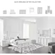Chalanna White 6 Drawer Vanity Desk with USB Charging and LED