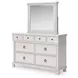 Chadworth Antique White 8 Drawer Dresser and Rectangular Mirror