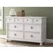 Chadworth Antique White 8 Drawer Dresser and Rectangular Mirror