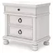 Chadworth Antique White 3 Drawer Nightstand with USB Charging