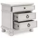Chadworth Antique White 3 Drawer Nightstand with USB Charging
