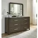 Darimore Burnished Brown 6 Drawer Dresser and Rectangular Mirror