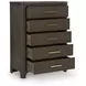 Darimore Burnished Brown 5 Drawer Chest
