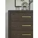 Darimore Burnished Brown 5 Drawer Chest