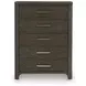 Darimore Burnished Brown 5 Drawer Chest