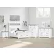 Ashbryn White and Natural 10 Drawer Dresser with Rectangular Mirror