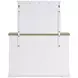 Ashbryn White and Natural 10 Drawer Dresser with Rectangular Mirror