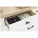 Ashbryn White and Natural 10 Drawer Dresser with Rectangular Mirror