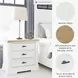Ashbryn White And Natural 3 Drawer Nightstand