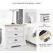 Ashbryn White And Natural 3 Drawer Nightstand