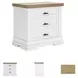 Ashbryn White And Natural 3 Drawer Nightstand