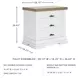 Ashbryn White And Natural 3 Drawer Nightstand