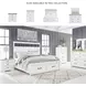 Ashbryn White and Natural 10 Drawer Dresser with Rectangular Mirror