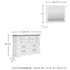 Ashbryn White and Natural 10 Drawer Dresser with Rectangular Mirror