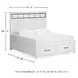 Ashbryn White And Natural King Panel Storage Bed