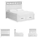 Ashbryn White And Natural California King Panel Storage Bed