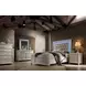 B0846J Silver Upholstered King Panel Bed
