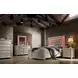 B0846J Silver Upholstered King Panel Bed