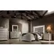 B0846J Silver Upholstered King Panel Bed