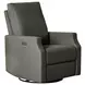 Louie Slate Swivel Glider Power Recliner with USB Charging