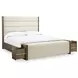 Marxmore Brown King Upholstered Storage Bed