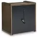 Marxmore Brown 3 Drawer Nightstand with USB Charging