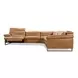 Jericho Rich Toffey Brown Leather 5 Piece Modular Power Reclining Sectional with Power Headrest