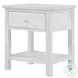 Lakeside Elegant Distressed 1 Drawer Nightstand with USB Charging