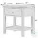 Lakeside Elegant Distressed 1 Drawer Nightstand with USB Charging