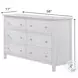Lakeside Elegant Distressed 6 Drawer Dresser