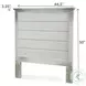 Lakeside Distressed White Twin Headboard