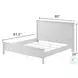 Lakeside Distressed White King Panel Bed