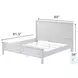 Lakeside Distressed White King Bed with Storage
