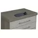 B00913 Water White And Light Taupe Nightstand with LED Lighting