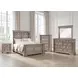 Blairhurst Light Grayish Brown 10 Drawer Dresser and Rectangular Mirror with LED
