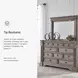 Blairhurst Light Grayish Brown 10 Drawer Dresser and Rectangular Mirror with LED