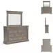 Blairhurst Light Grayish Brown 10 Drawer Dresser and Rectangular Mirror with LED