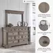 Blairhurst Light Grayish Brown 10 Drawer Dresser and Rectangular Mirror with LED