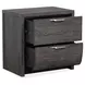 Kinsley Black Heron 2 Drawer Nightstand with USB Charging