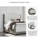 Ardenfield Light Brown And White Queen Upholstered Sleigh Bed